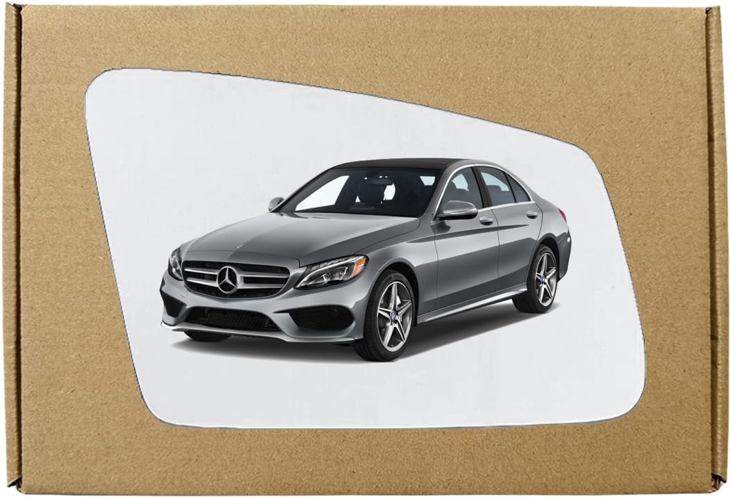 GAPlus Wing Mirror Glass Compatible with Mercedes Benz C-Class W204 2009-2014 STICK-ON Right Driver Off Side with Blind Spot
