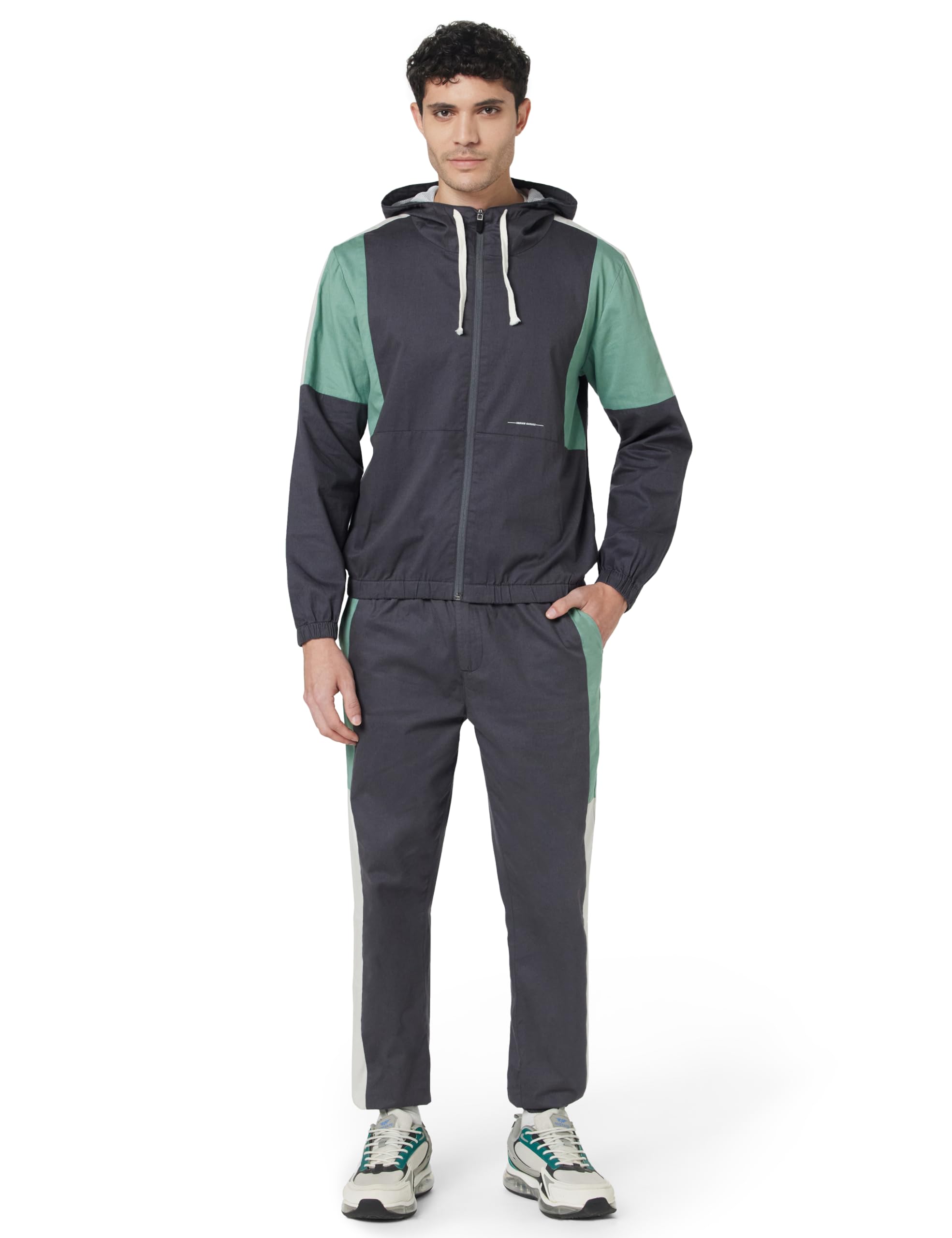 the indian garage co Grey Slim Fit Co-ordinates-picture-24