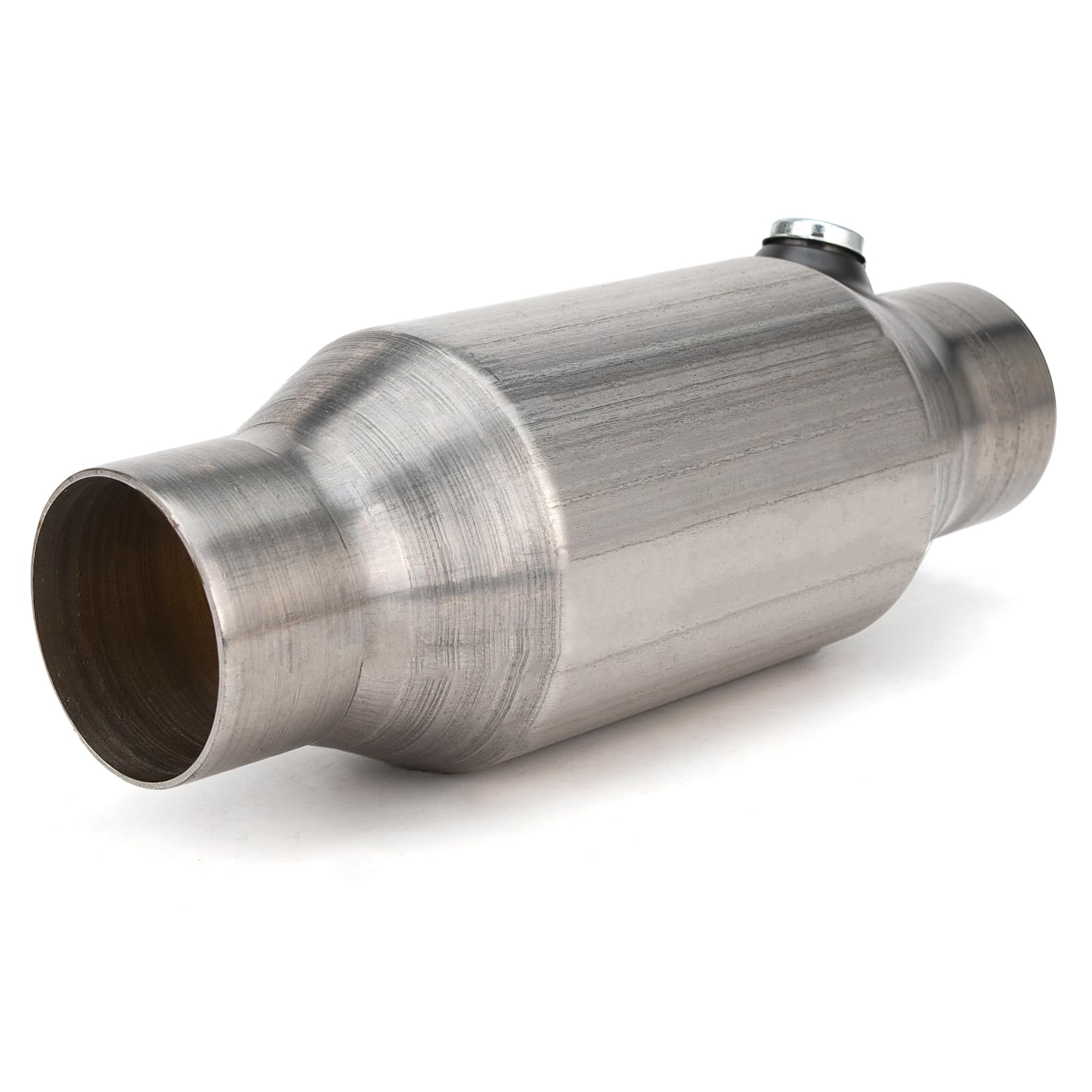 2.5 Inch Inlet/Outlet Universal High Flow Front Catalytic Converter Direct-Fit with O2 Port (EPA Compliant)