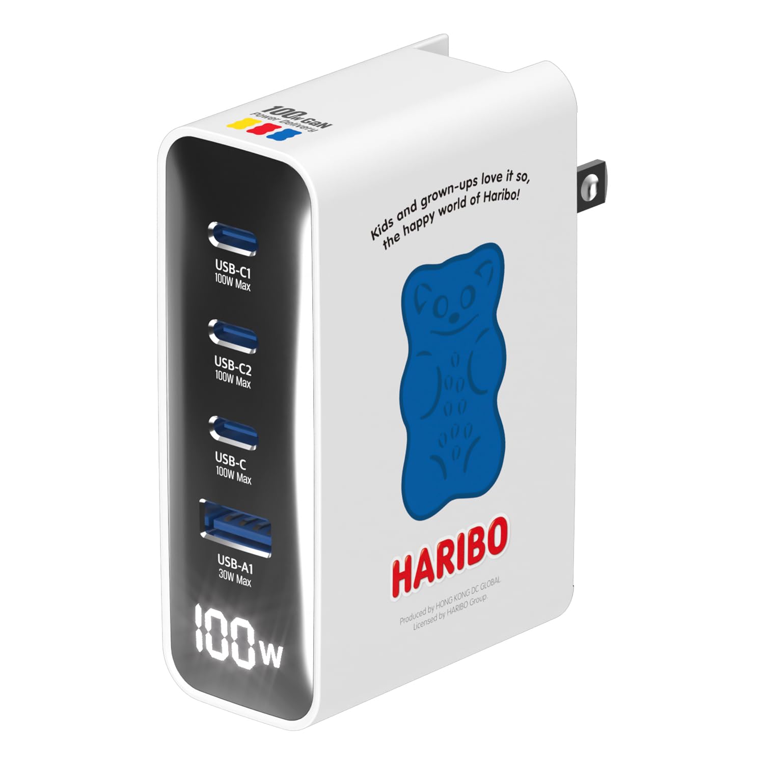 Amazon | Haribo 100W GaN 急速充電器 4ポート USB-C×3/USB-A×1 PD 3.0