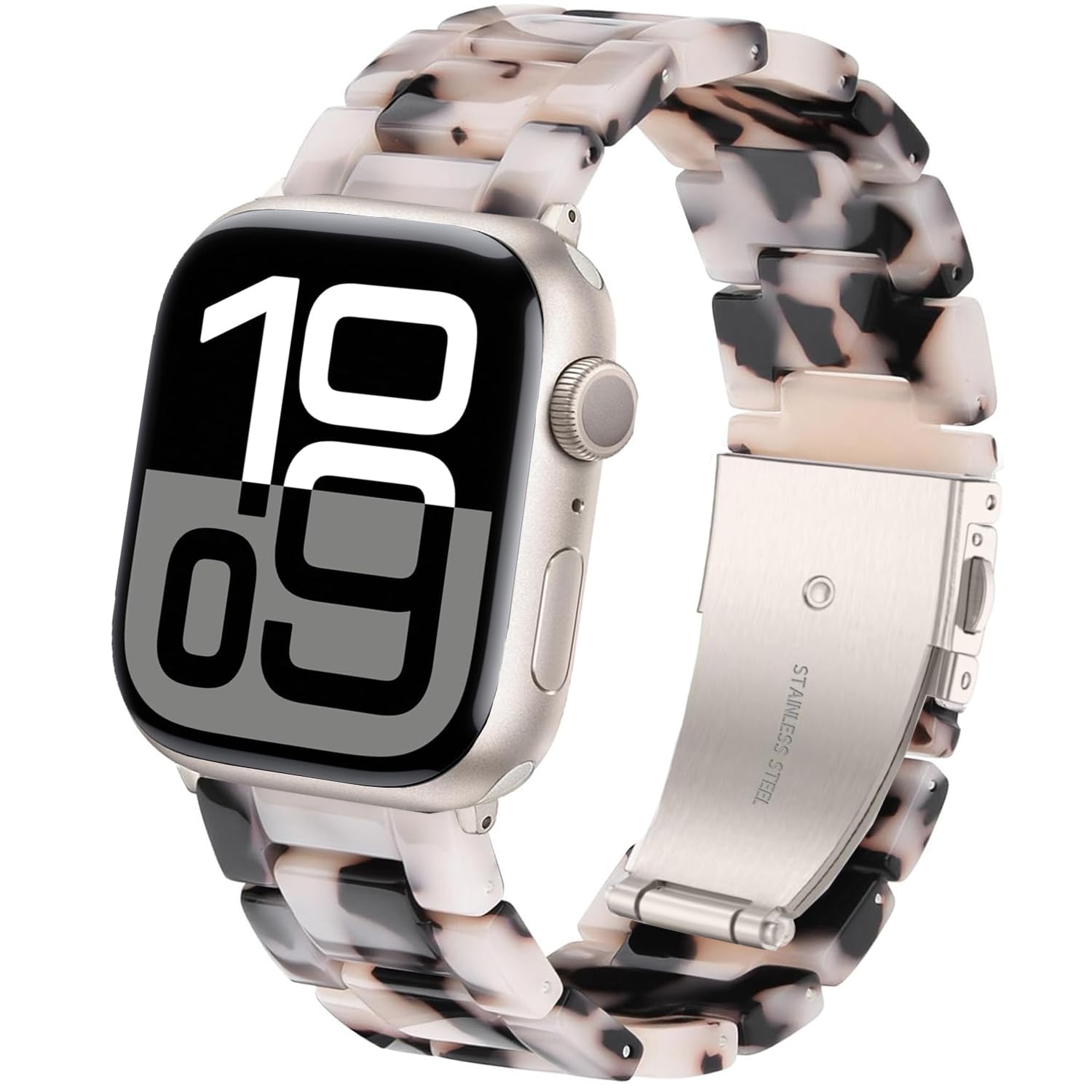 DEALELE Bands Compatible with Apple Watch 49mm 46mm 42mm 45mm 41mm 44mm 40mm 38mm, Colorful Resin Replacement Strap for iWatch Series 10/9 / 8/7 / 6/5 / 4/3 / Ultra/SE Women Men — view 29