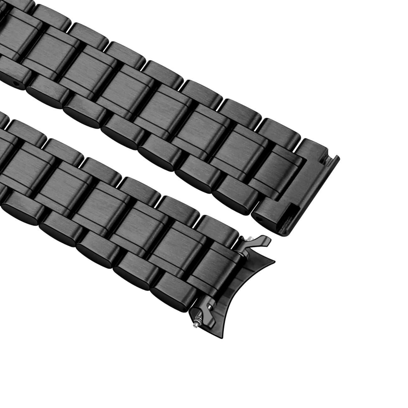 Bracelet de montre universel en métal qui s'adapte à la plupart des transitions, bracelet de rechange classique en acier inoxydable à dégagement rapide de 21 mm avec extrémités incurvées