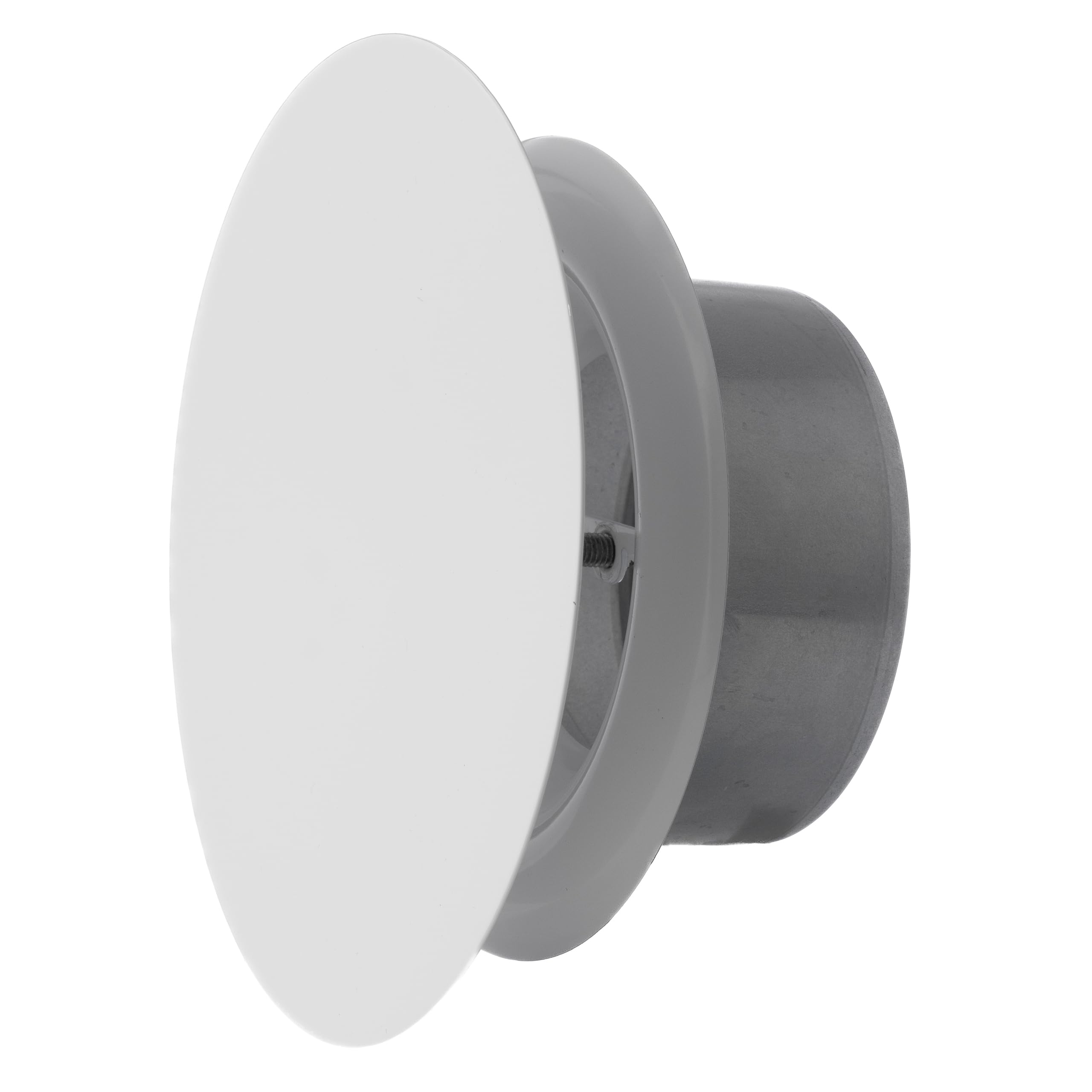 EUROPLAST Wall Metal Diffuser - 100mm White Supply Exhaust Air Valve - 4 inch Ceiling Adjustable Vent - Extractor Fan Vent Cover - Round Ventilation Grille for Bathroom Kitchen Garage