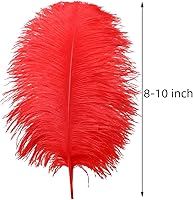 Vista 90 de 24 piezas de plumas de avestruz blanco natural de 10-12 pulgadas (25-30cm) para centros de mesa de bodas y fiestas, arreglos florales y decoración