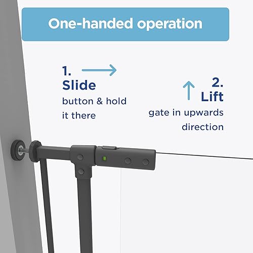 Miniatura 4 de Perma Child Safety Clear Ultimate Safe Step Secure Step - Puerta montada a presión con cierre automático, negro cálido, se adapta a aberturas de