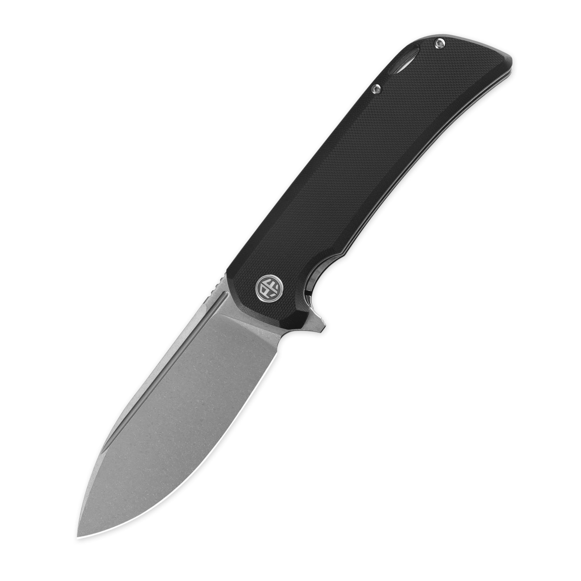 Petrified Fish PFB05 Tunny Folding Knife, |86" 14C28N Steel Stonewashed Blade G10 Handle for EDC Camping Outdoor