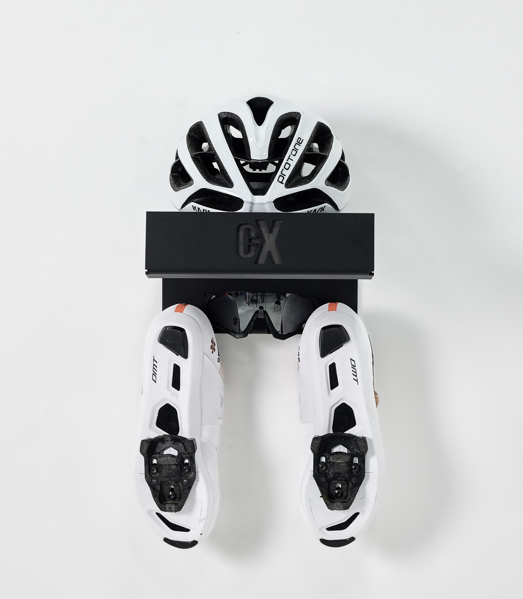 Bike Wall Mount Rack with Gear Hooks – Horizontal Bike Rack shelf- Bicycle Storage Hanger for Garage or Indoor Use - Bike Storage Wall Mount System