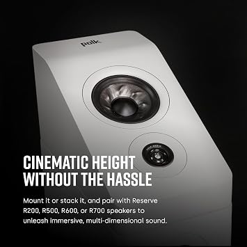 Polk Audio Reserve R900 Height Module, Dolby Atmos Speakers for 3D, Multidimensional Sound, 1 Pinnacle Ring Tweeter & 4 Turbine Cone Woofer, Hi-Res Certified, IMAX Enhanced, Wall Mountable, Walnut
