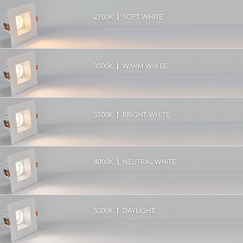 Miniatura 8 de Maxxima Foco LED empotrable ultrafino de 4 pulgadas, con clasificación IC sin lata, 5 temperaturas de color seleccionables 2700 K3000 K3500 K4000