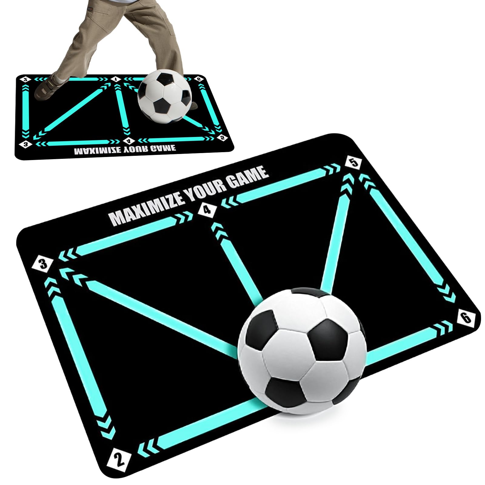 AFAIK Alfombrilla de entrenamiento de fútbol, alfombrilla de fútbol, alfombrilla de entrenamiento antideslizante, 60 x 90 cm, alfombrilla de entrenamiento de fútbol, 60 x 90 cm, alfombrilla de control