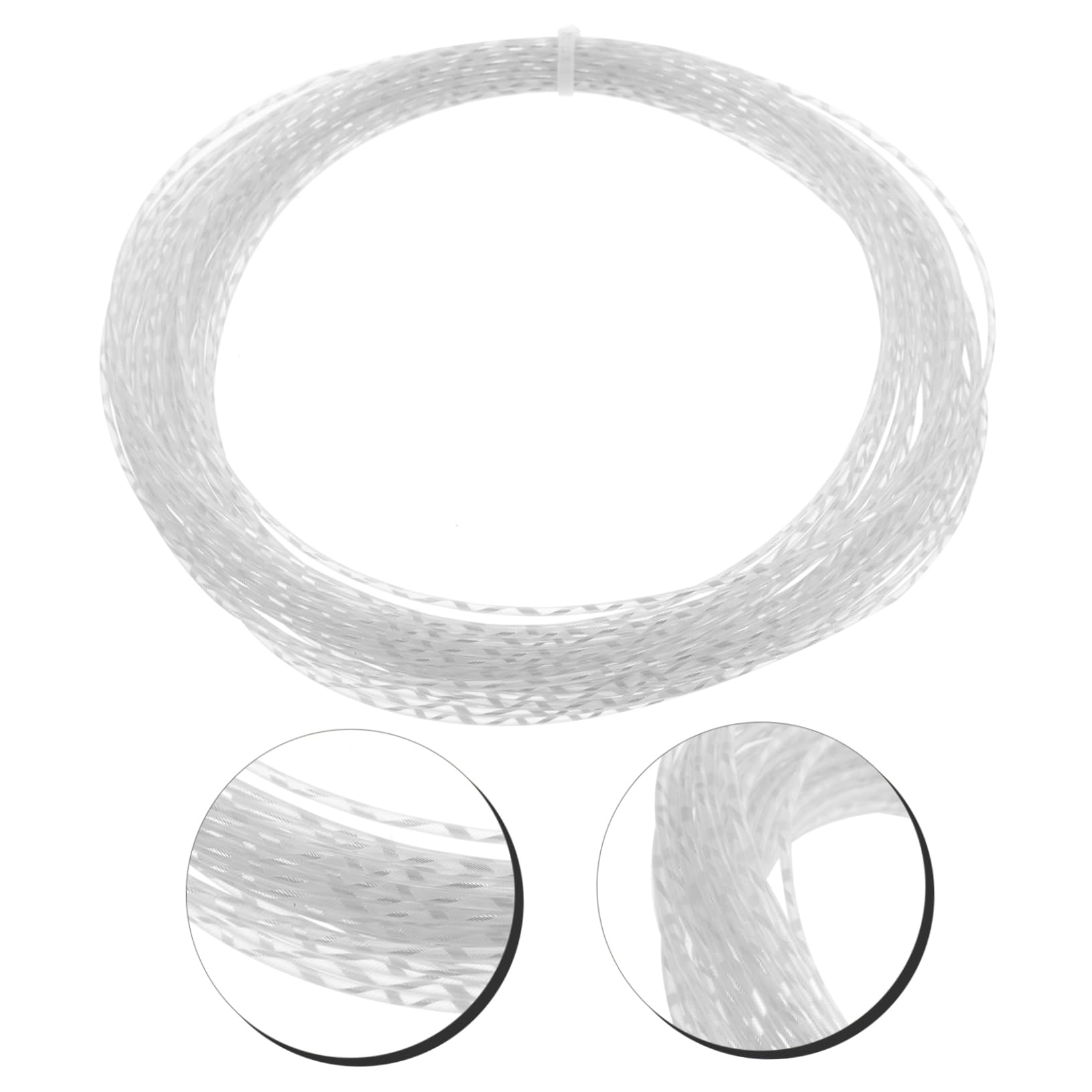 Toyvian Cuerda de Reemplazo para Pala de Bádminton de Nailon Blanco, Fácil de Usar, Adecuada para Entrenamiento de Principiantes, Resistente y Amortiguadora