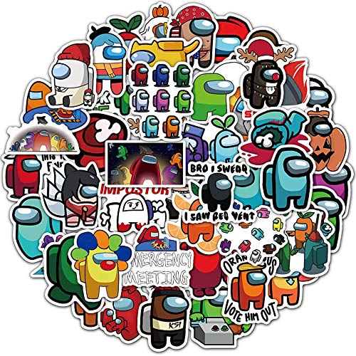 200 PCS Game Us Stickers, Among Popular Game Sticker Decals for Laptop, Waterproof Vinyl Stickers Bicycle Motorcycle Fridge Cartoon Travel Luggage Decal, Phone/Guitar Stickers Gifts