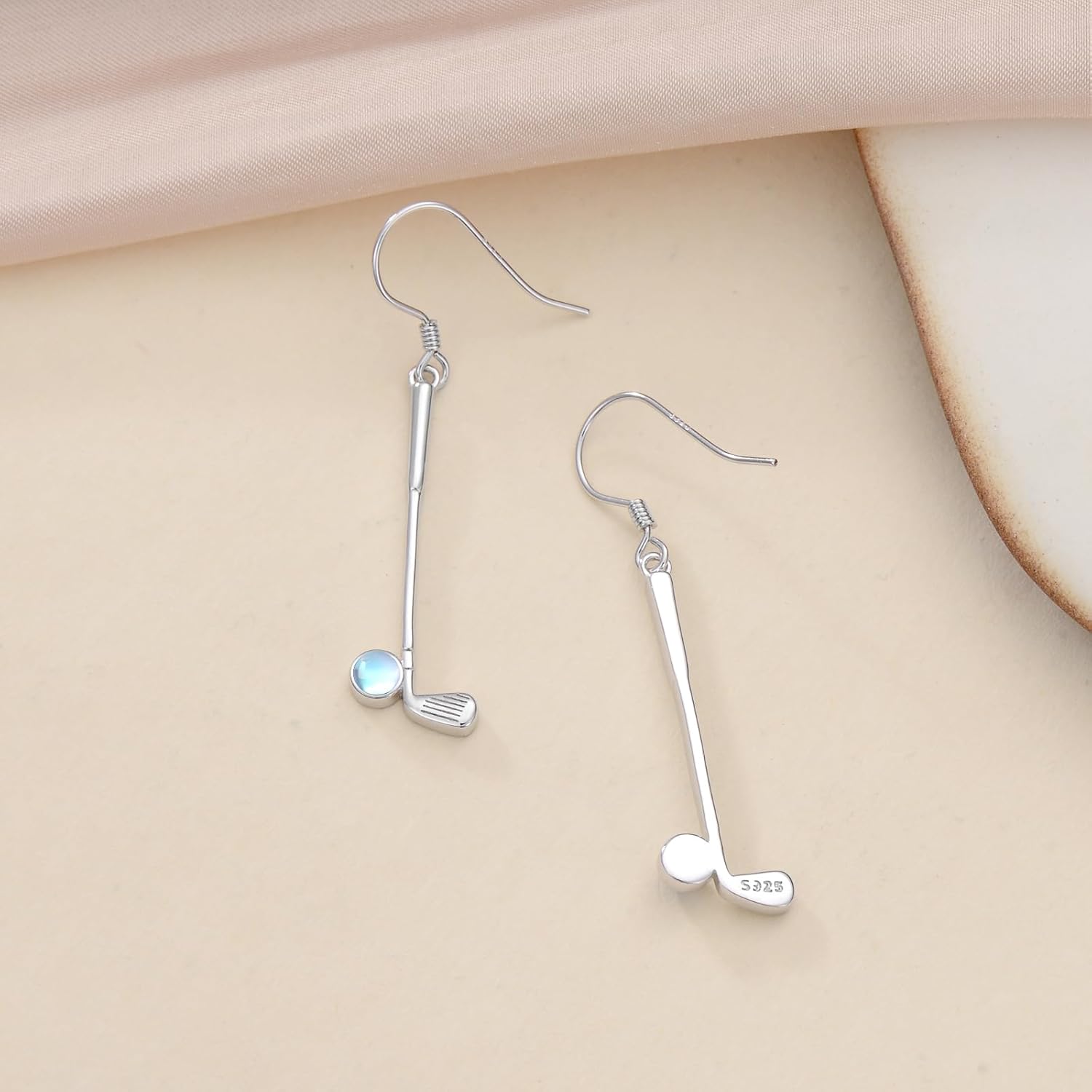 PELOVNY Sport Dangle Drop Earrings for Women 925 Sterling Silver Golf Tennis Volleyball Basketball Soccer Ball Earrings Birthday Christmas Jewelry Gifts for Athletes Sport Lovers - Image 2