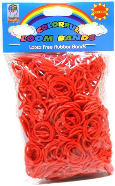 Loom Bandz - Rainbow Colours - Red 600 Count