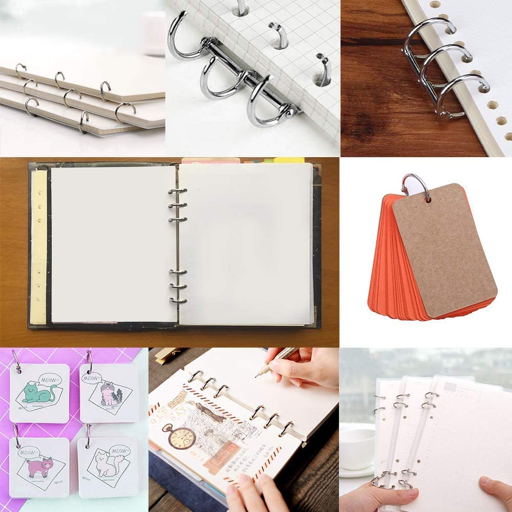 12 Anelli Di Rilegatura Metallici - 25 Mm - Per Album, Notebook E Fogli Sciolti - Foto 4