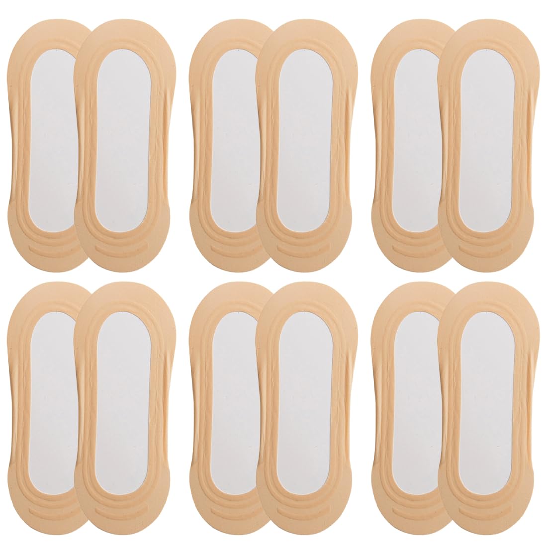 AYPOW 6 Paia Calzini Antiscivolo Donna Invisibili, Calze Corte Donna Eleganti in Cotone, Morbidi e Traspiranti Bassa Salvapiede Calzini con Strisce di Silicone Bianchi Neri Mocassini Sneakers
