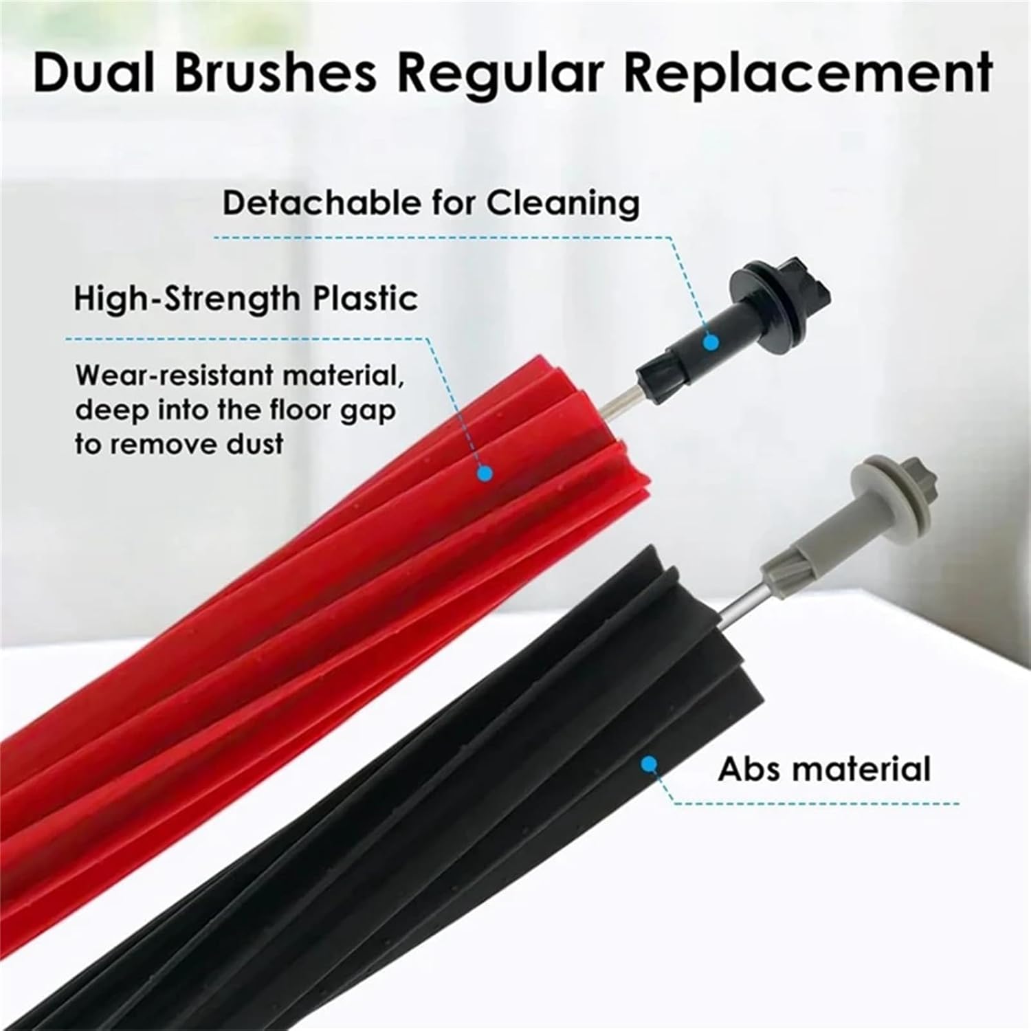 Replacement Parts Accessories Kit Compatible with Roborock Q8 Max+/Q8 Max Plus/Q5 Pro+/Q5 Pro Robot Vacuum Cleaner,Dual Main Brushes, 6 Side Brushes, 4 Hepa Filters, 6 Mop Pads, 6 Dust Bags