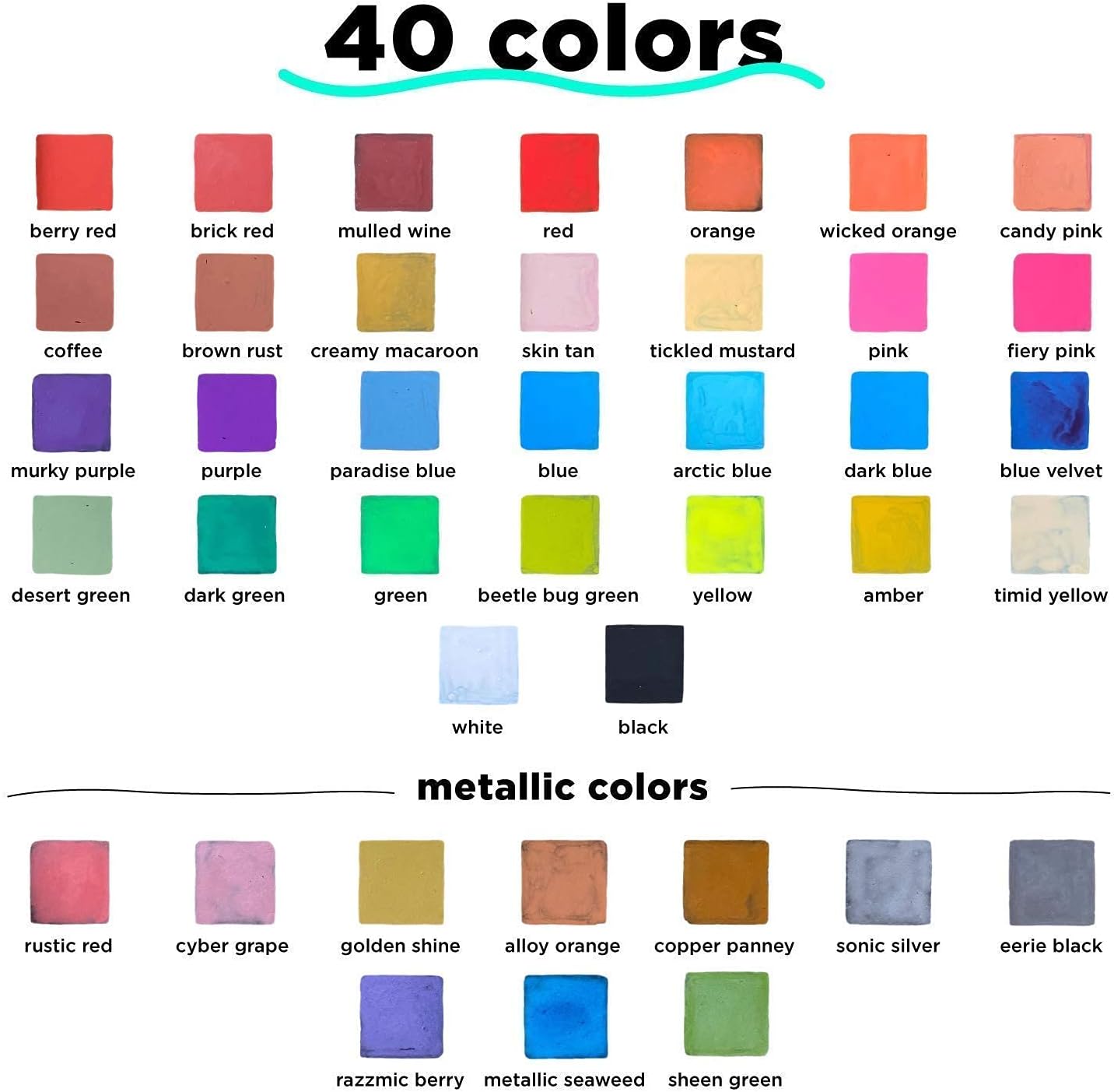 40 Neon, Classic, Metallic 6mm + 5 White + 10 Vintage 6mm Chalk Markers Bundle