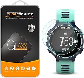 Supershieldz (2 Pack) Designed for Garmin Forerunner 735XT Tempered Glass Screen Protector, 0.33mm, Anti Scratch, Bubble Free