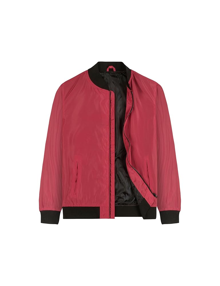 MYJAJAYI Mens Bomber Jackets Lightweight Slim Fit