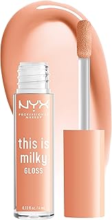 NYX PROFESSIONAL MAKEUP This Is Milky Gloss, Vegan Lip Gloss, 12 Hour Hydration - Milk & Hunny (Sheer Light Honey)