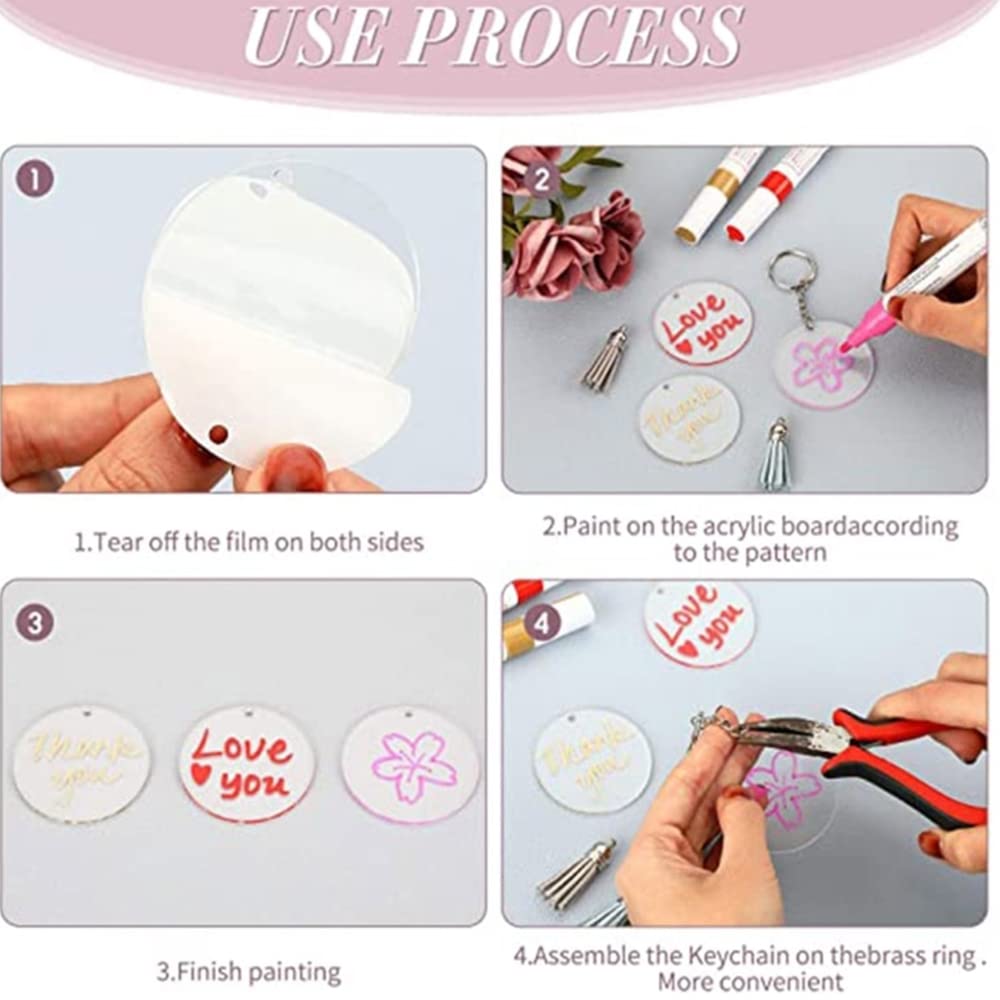 Lot De 16 Disques Acryliques Ronds De 10 Cm Avec Trou - Plaque