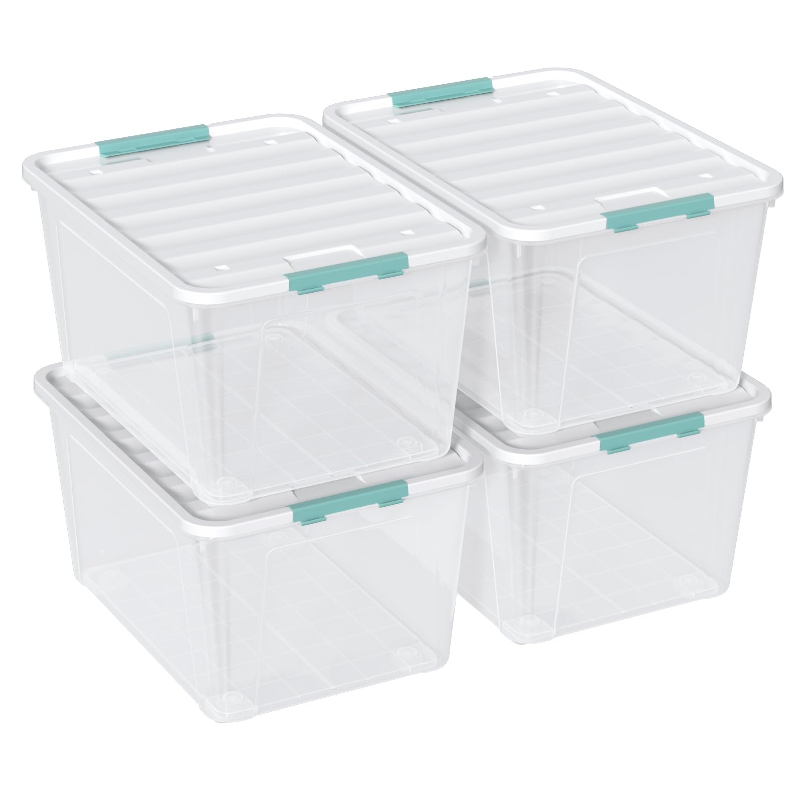Vcansay 85 Qt Large Clear Plastic Storage Bin