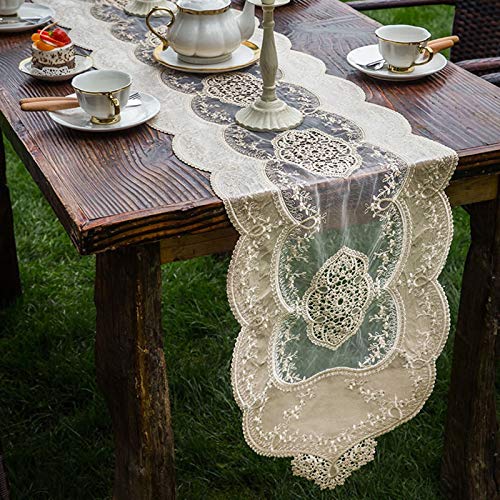 Chemin de table polyester champagne KnSam, décoration table à thé et placard - 4