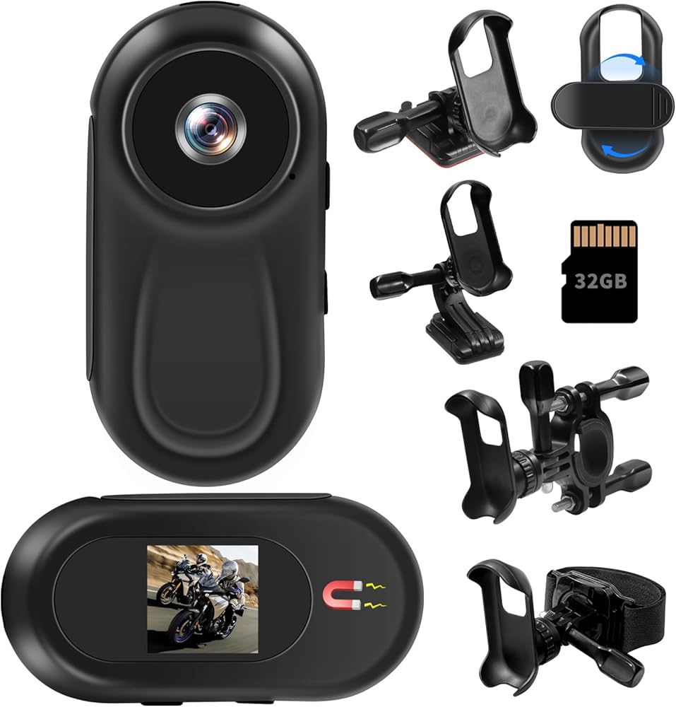 送料込み　アクションカメラ　ウェアラブルカメラ　付属品付き　マイクロSD USB Amazon | 【新開発32G SDカード付属】小型ビデオカメラ アクション