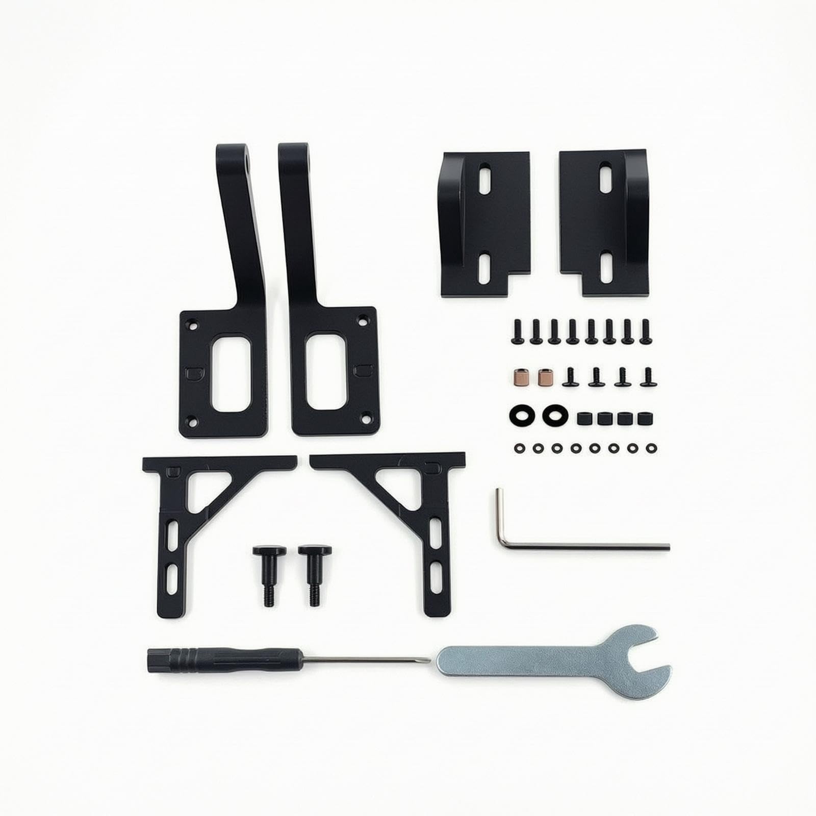 CALANDIS Enclosure Hinge Kit with Tools CNC-Machined Hinge Plate Kit Matte Black Hardware for Hobbyists, Makers, 3D Printer Enclosures, Equipment Cabinets-picture-14