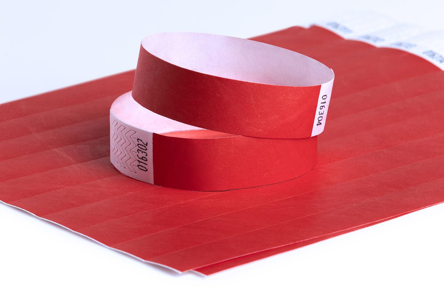 TYVEK Festival Armbänder, Wasserfeste Einlassbänder für Events und Partys, 9 Farben (5000, Rot)