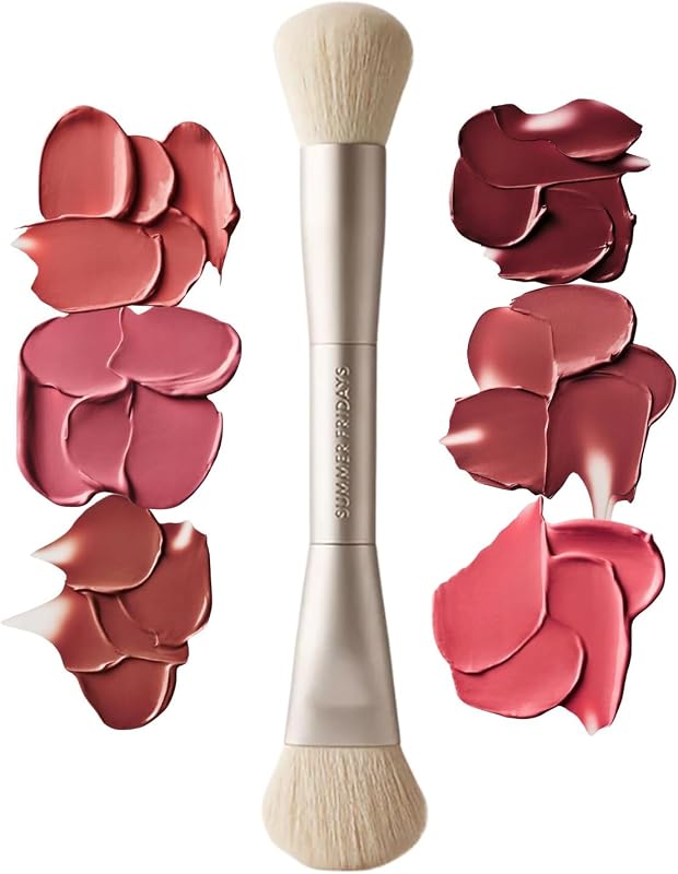 The Blush Brush - Dual Ended Makeup Brush for Cream Blush with an Ergonomic Handle + Ultra Plush Blending Bristles - Blends Cream Makeup Formulas for a Natural Finish (1 Count) | Two Makeup Brushes in One Cream Blush Brush, Ergonomic Handle & Ultra Plush Blending Bristles for Smooth, Even Coverage