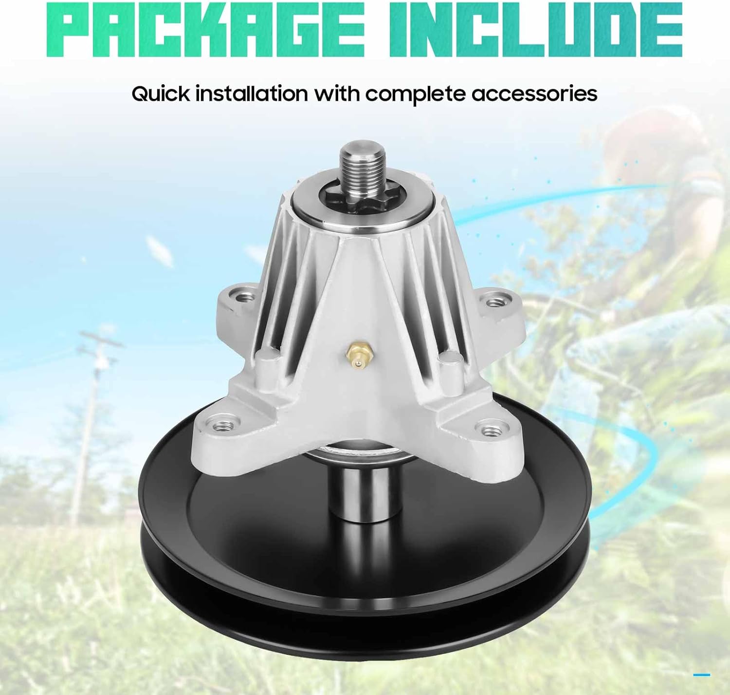 (2 Pack) 918-06977 618-06977 Spindle Assembly - Fits 46 inch Mower Decks for Cub Cadet XT1-LT46 XT2-LX46 & for Craftsman T240 T225 T8200 T8600 T3100 T2800 - Replaces 618-06977A 918-06977A
