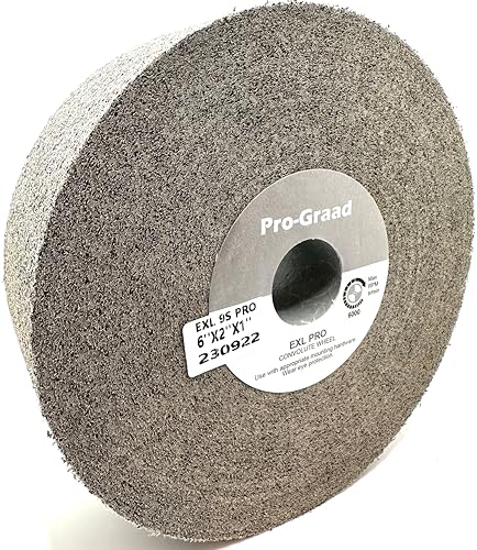 Image of EXL PRO Convolute Deburring Polishing Wheel - 6 inch x 2 inch x 1 inch 9S Fine Silicon Carbide - Professional Grade - Metal Deburring, Finishing and Polishing Wheel - (1 Pack)