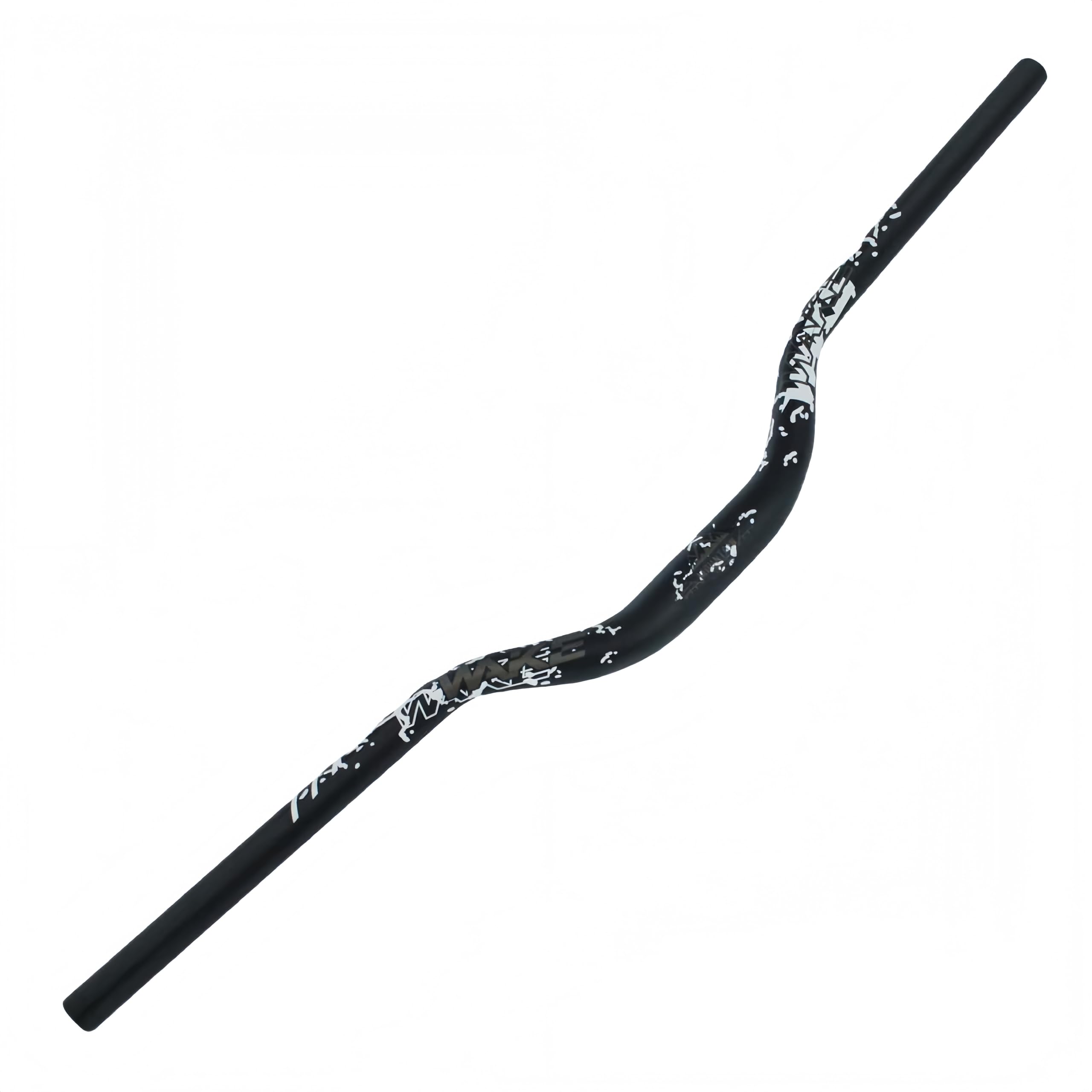 TRKIMAL - Manubrio extra lungo da 31,8 mm per bici da strada, MTB e mountain bike, 720 mm, barra rialzata da 55 mm per ciclismo downhill, racing e fuoristrada MTB, BMX (Nero+Bianco)