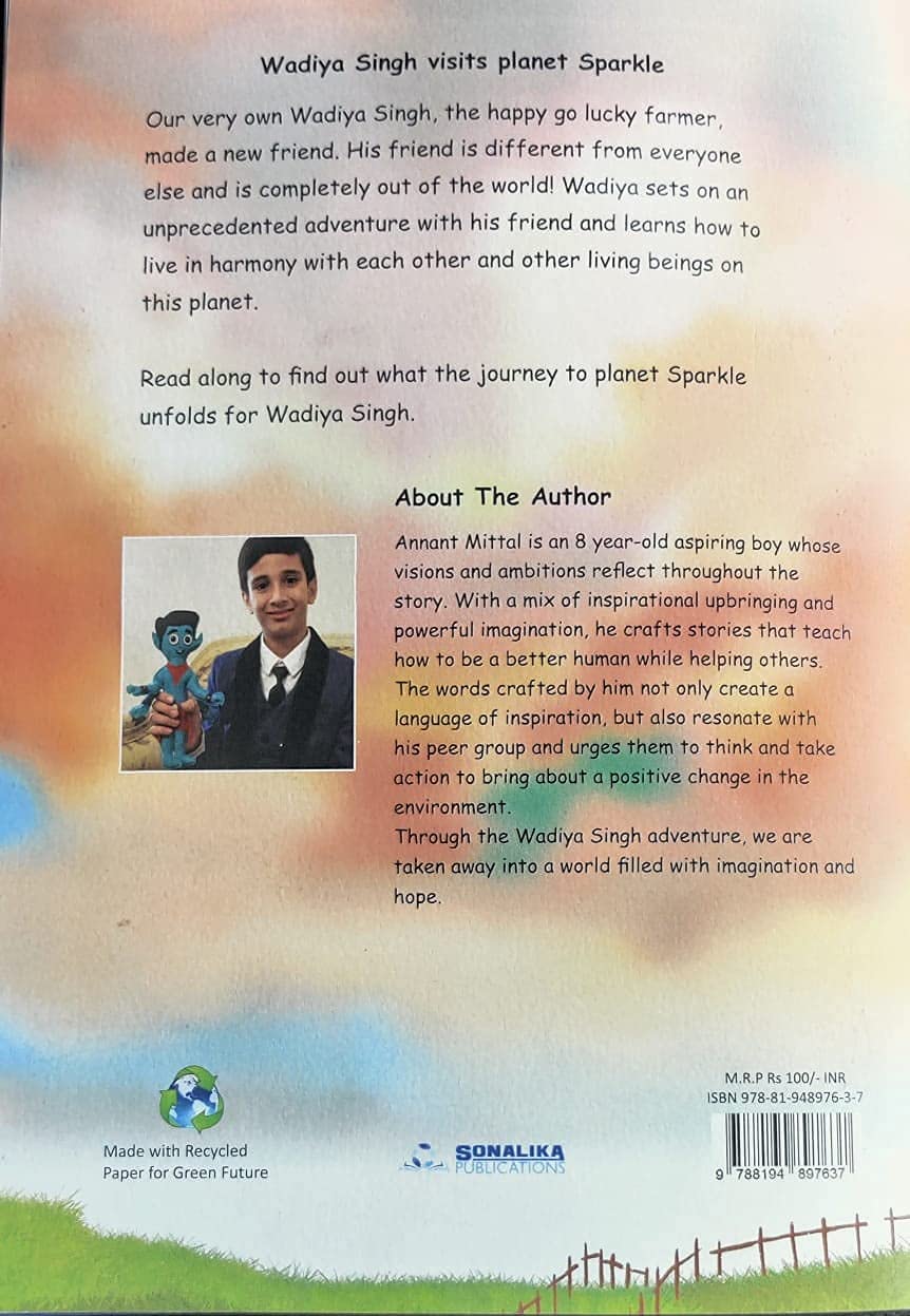 Adventures of Wadiya Singh - Set of 3 Books, Wadiya Singh visits Planet Sparkle, Punjab and Uttar Pradesh, Illustrated Short Story Books for Kids with Pictures by Sonalika Publications 1