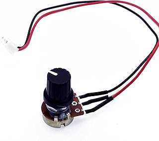 10K OHM Linear Taper Rotary Potentiometer B10K Pot with Knob and 3-Pin JST-XH2.54 Connector Lead(Pack of 2)