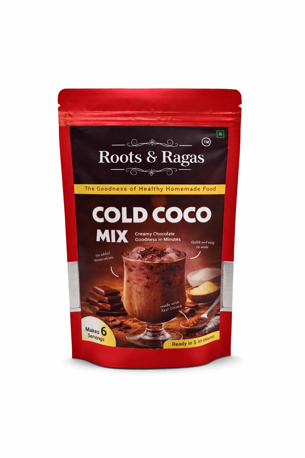 Roots & Ragas Cold Coco Mix | Instant Chocolate Drink Premix | Rich & Creamy Cold Cocoa | Just Add Milk & Chill | Easy to Make | Summer Beverage | No Preservatives-image-11