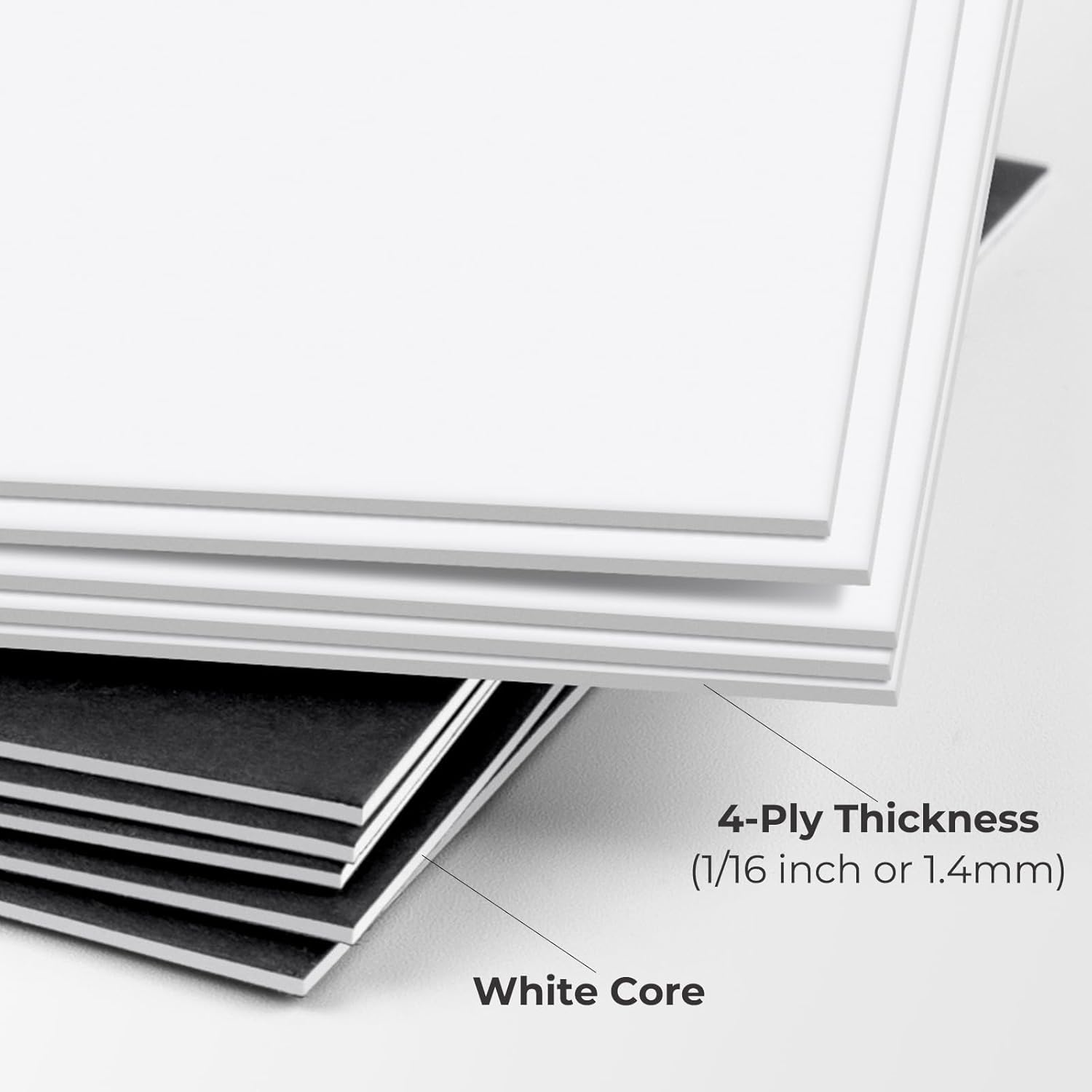 AUEAR, Pack of 10 16x20 Uncut Picture Mat Boards, White and Black Colors Backing Matte Boards for Frame, Print, Artwork, Picture - Image 3