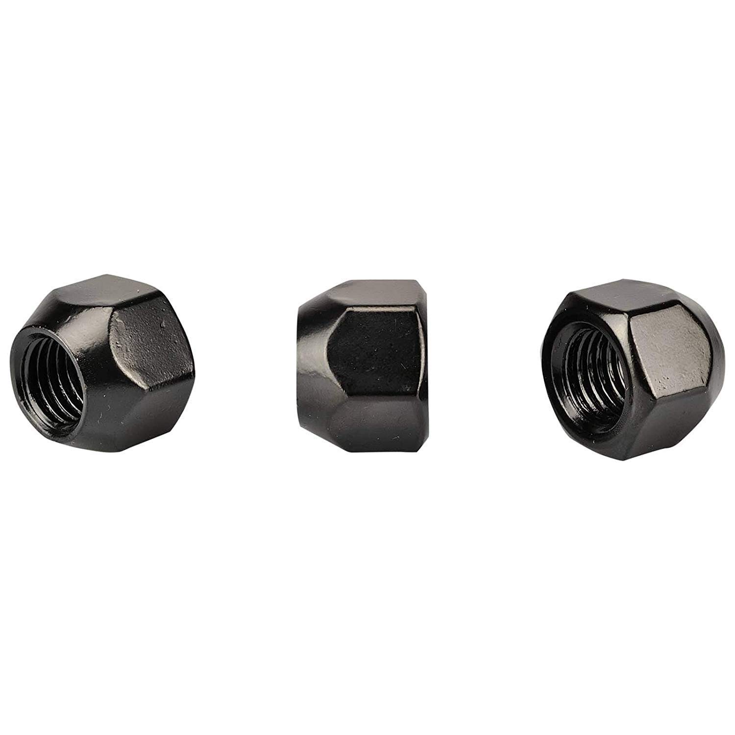 Dadi Per Cerchi In Acciaio - 20 Pezzi, M12x1.5, SW19 - Nero, Classe 10.9 - Foto 3