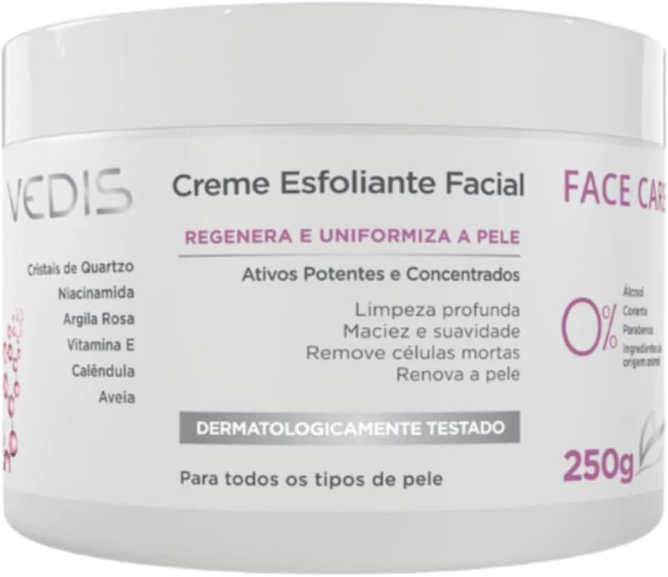 Creme Esfoliante Facial Face Care 250g – Renovação Profunda e Pele Uniforme Profissional