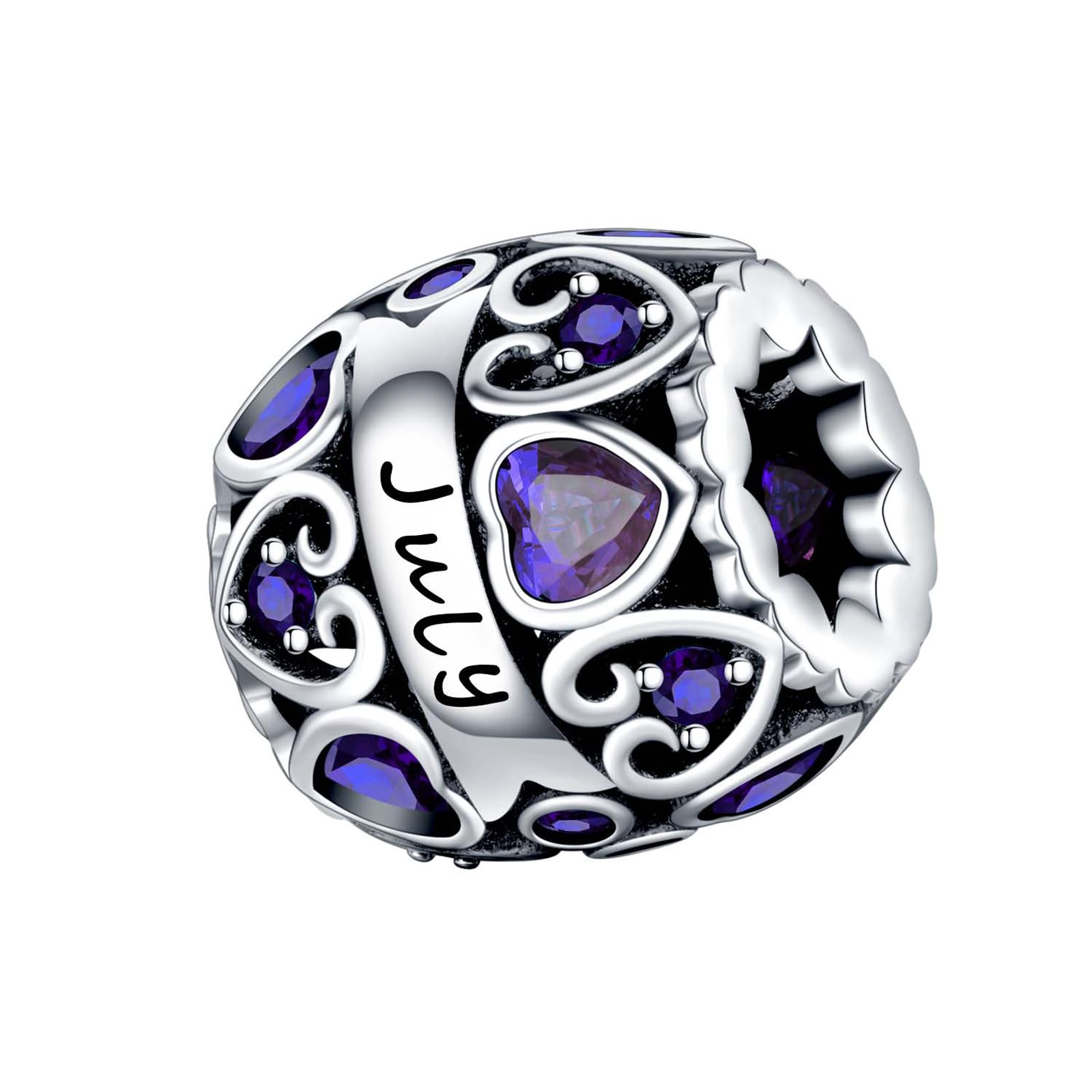 H.ZHENYUE Birthstone Charms for Charms Bracelet S925 Sterling Silver Charm Pendant Dangle Beads for Bracelet Necklace Happy Birthday for Women Girls Gifts