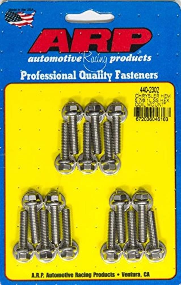 ARP 440-2302 Coil Bolt Kit (Coil Bracket 6pt Mopar 5.7/6.1L Hemi)