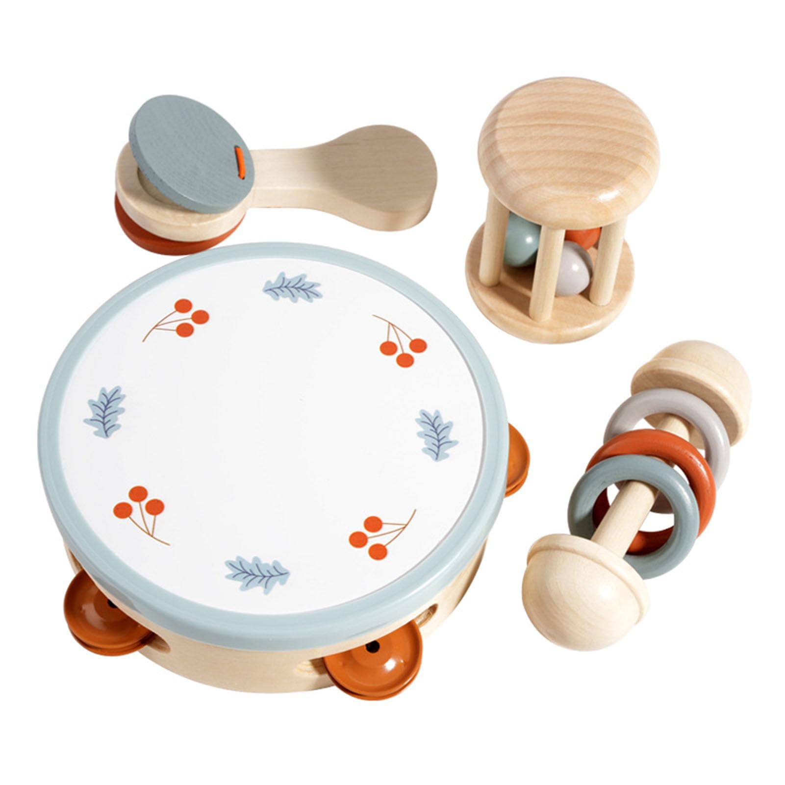 Set di Strumenti Musicali in Legno per Bambini, Kit di Giocattoli a percussione Orff