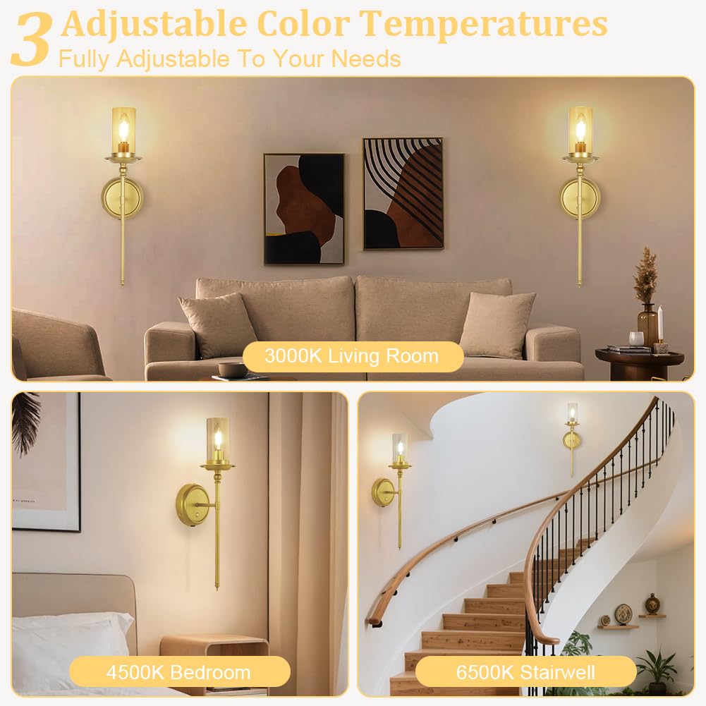 YiLaie Led-wandlamp voor binnen, 4000 mAh-batterij, wandlamp met touch-bediening, dimbaar, 360° draaibare magnetische leeslamp voor slaapkamer, woonkamer, bedlamp, draadloze wandlampen, wit