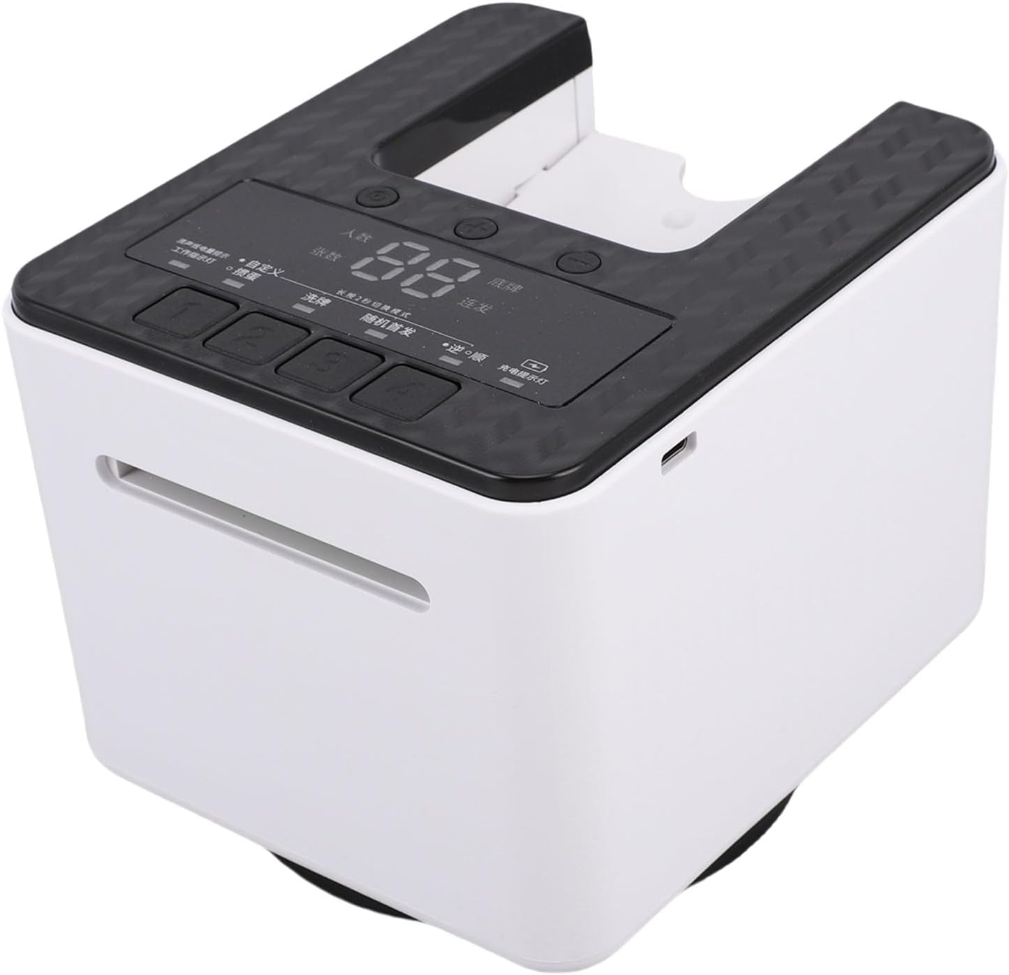 Yunseity Automatic Card Shuffler Dealer, 2 in 1 360 180 Rotating 8 Players 4000mAh Rechargeable Battery, with Expandable and Open Tray Design, for Poker Blackjack Game