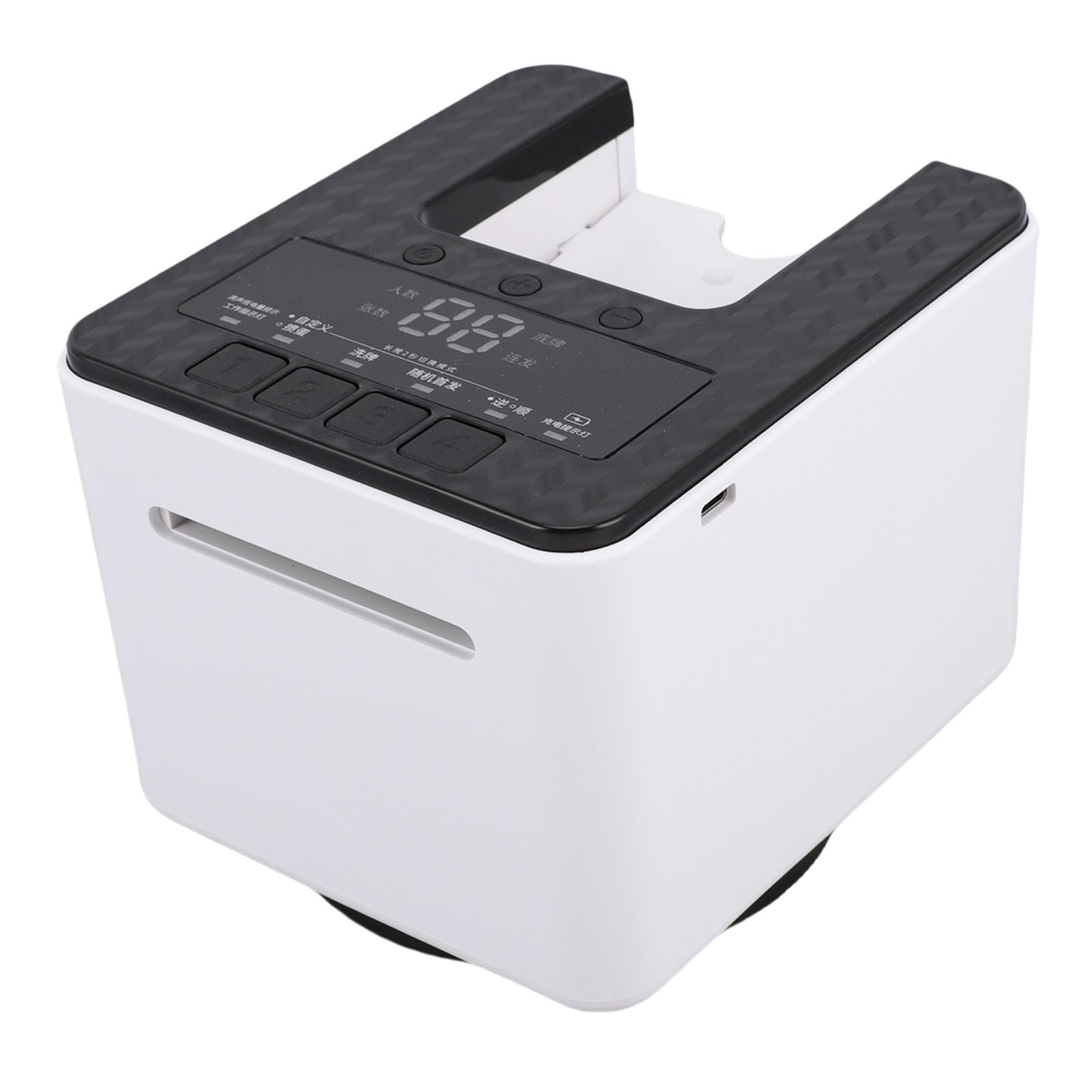 Jectse Mescolatore e Mazziere di Carte Automatico, Mazziere di Carte Programmabile per 1-2 Mazzi, Mescolatore di da Gioco con Rotazione a 360°, Supporta 8 Giocatori per Giochi da