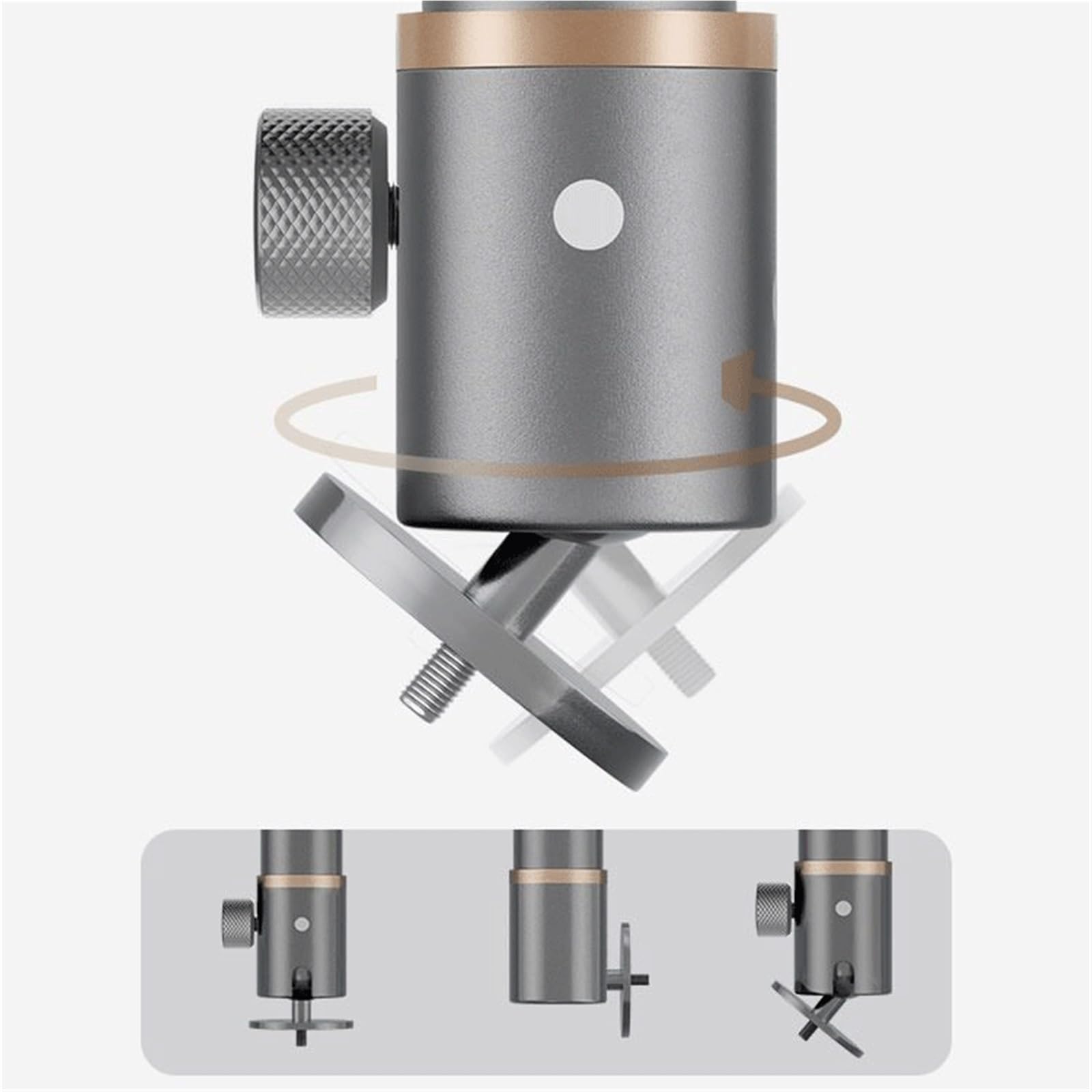 Aulas Soporte for proyector: aleación de Aluminio montado en la Pared, Universal, diseño un Solo Orificio, telescópico, Ajustable Altura(Grey,Pequeño)