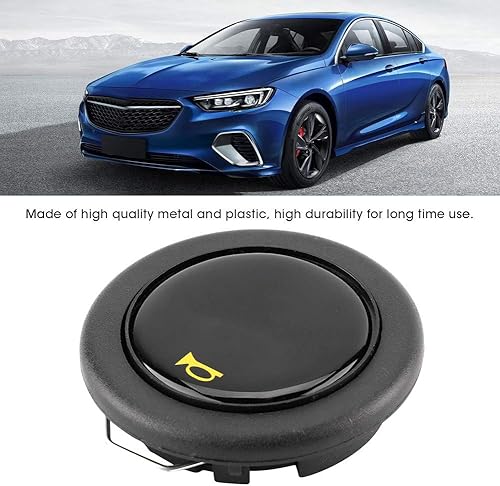 Miniatura 2 de Fydun Cubierta del altavoz del volante modificado para automóvil, botón de bocina, botón de altavoz estándar ilimitado, botón universal modificado
