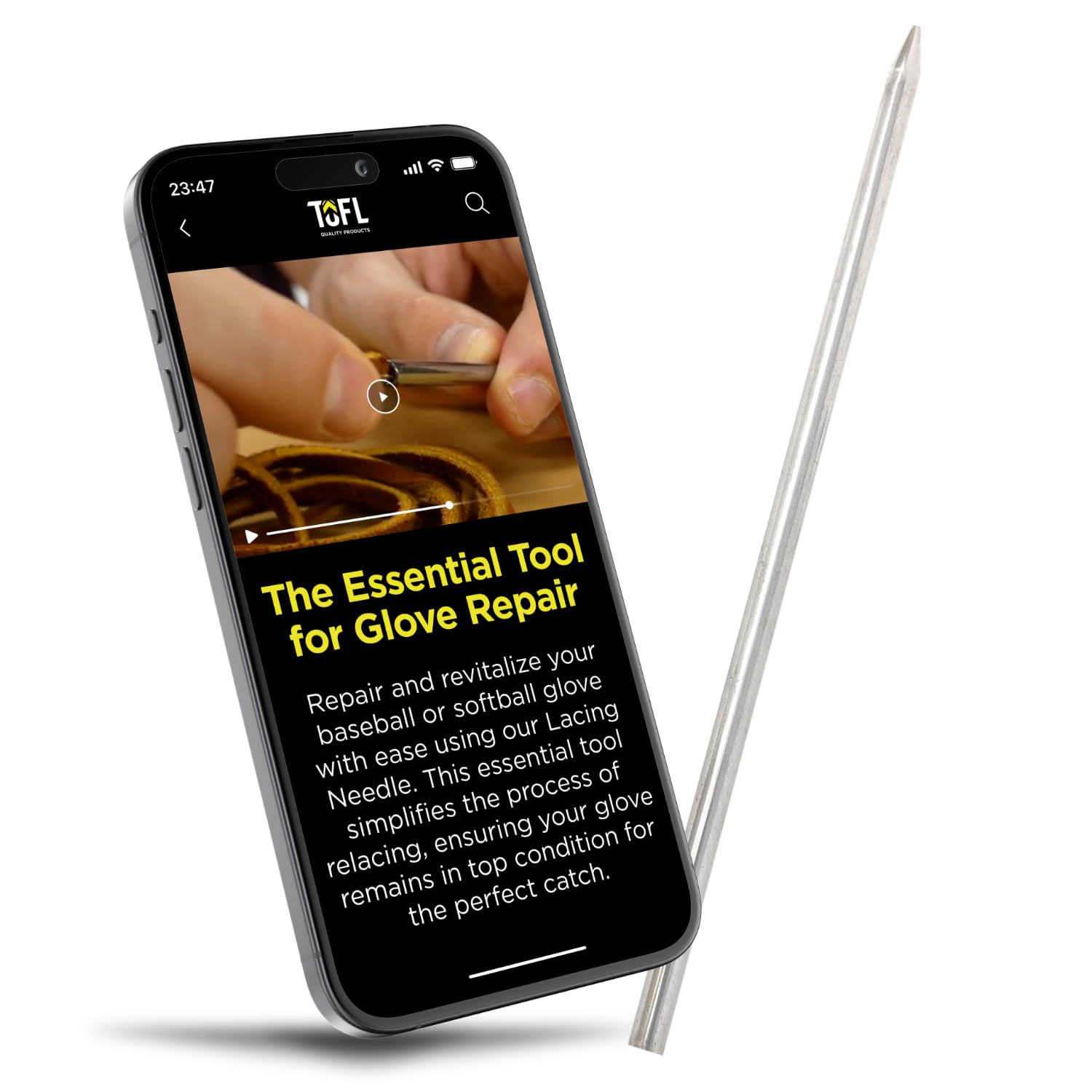 TOFL Baseball and Softball Glove Lacing Needle